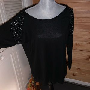 SZ 14-16 Black GUC Avenue Studded Light Sweater